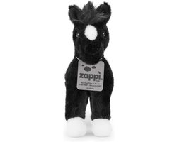 Zappi Co Andrew zwart pluchen paard – zacht knuffeldier 20 cm voor jongens en meisjes