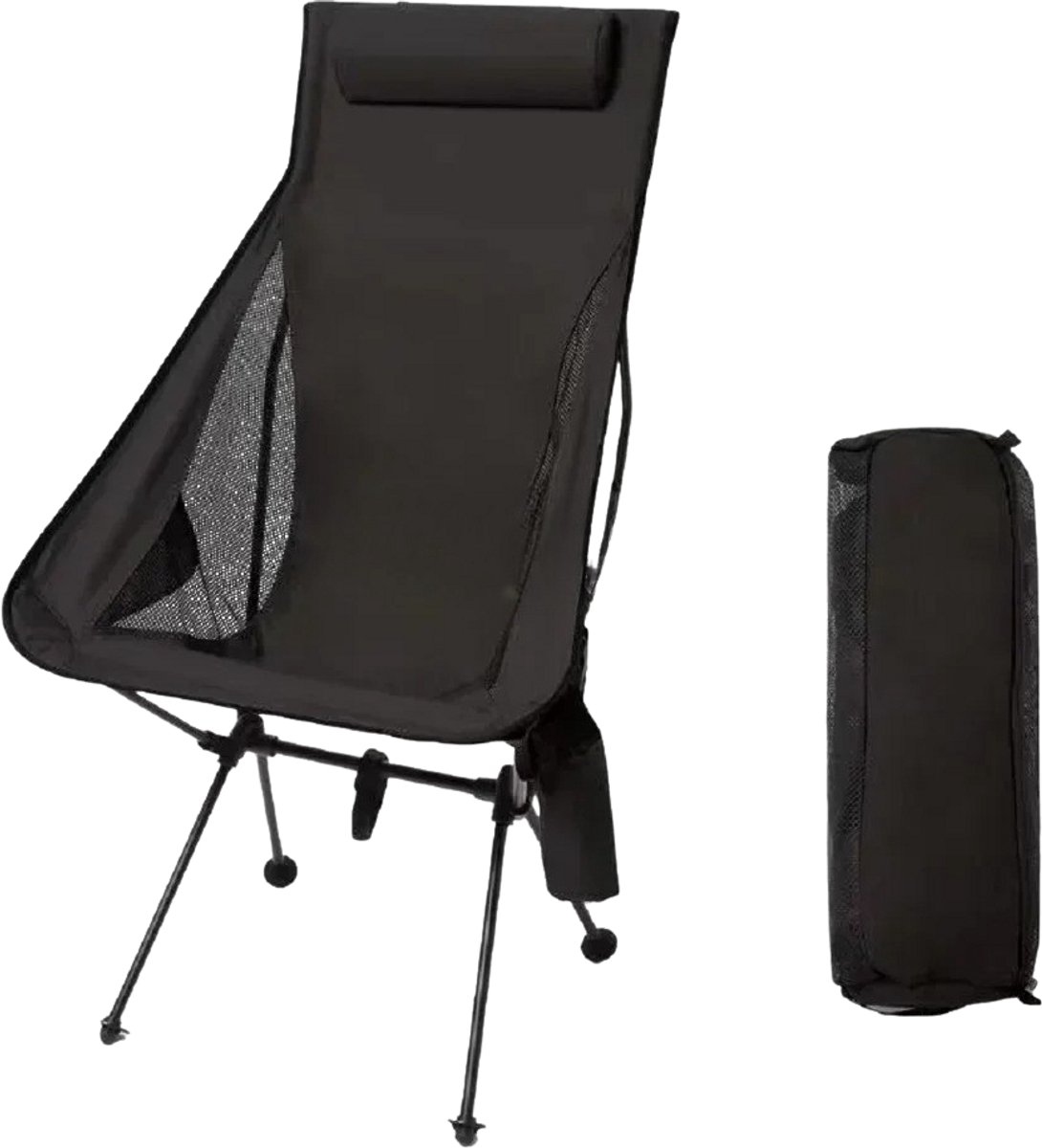 Benelux Select Vouwstoel – Campingstoelen – Campingstoel Opvouwbaar – Camping Stoel – Met Hoofdsteun – Draagtas - 57 x 43 x 105 cm
