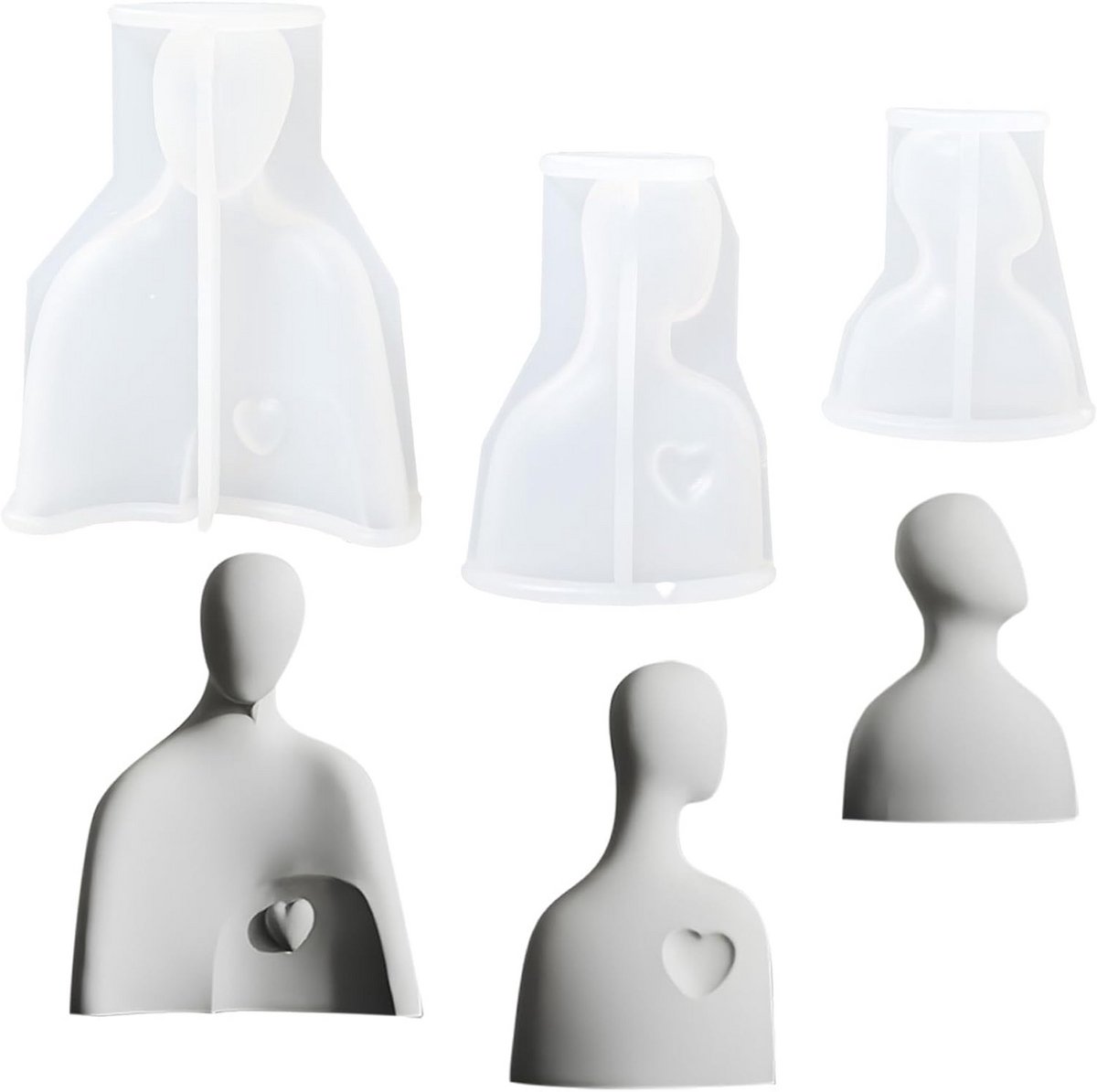 Silicone Mal voor 3D Geurkaarsen Vorm Menselijk Lichaam – Flexibel & Herbruikbaar voor Kaarsen Gieten en Resinierprojecten