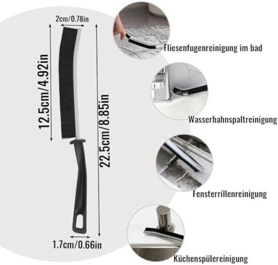 Reinigingsborstel Set - Spleetborstels Voegen - Kieren Schoonmaken - 11 Delig - Meerdere Maten - Veelkleurig — afbeelding 5