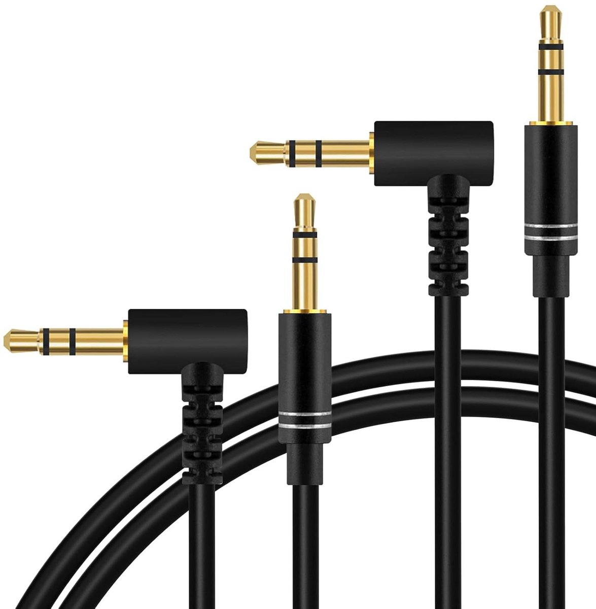 Ronte - Audiokabel voor Skullcandy koptelefoons 2-pack 3,5 mm TRS Aux Cord (5 ft/1,5 m)