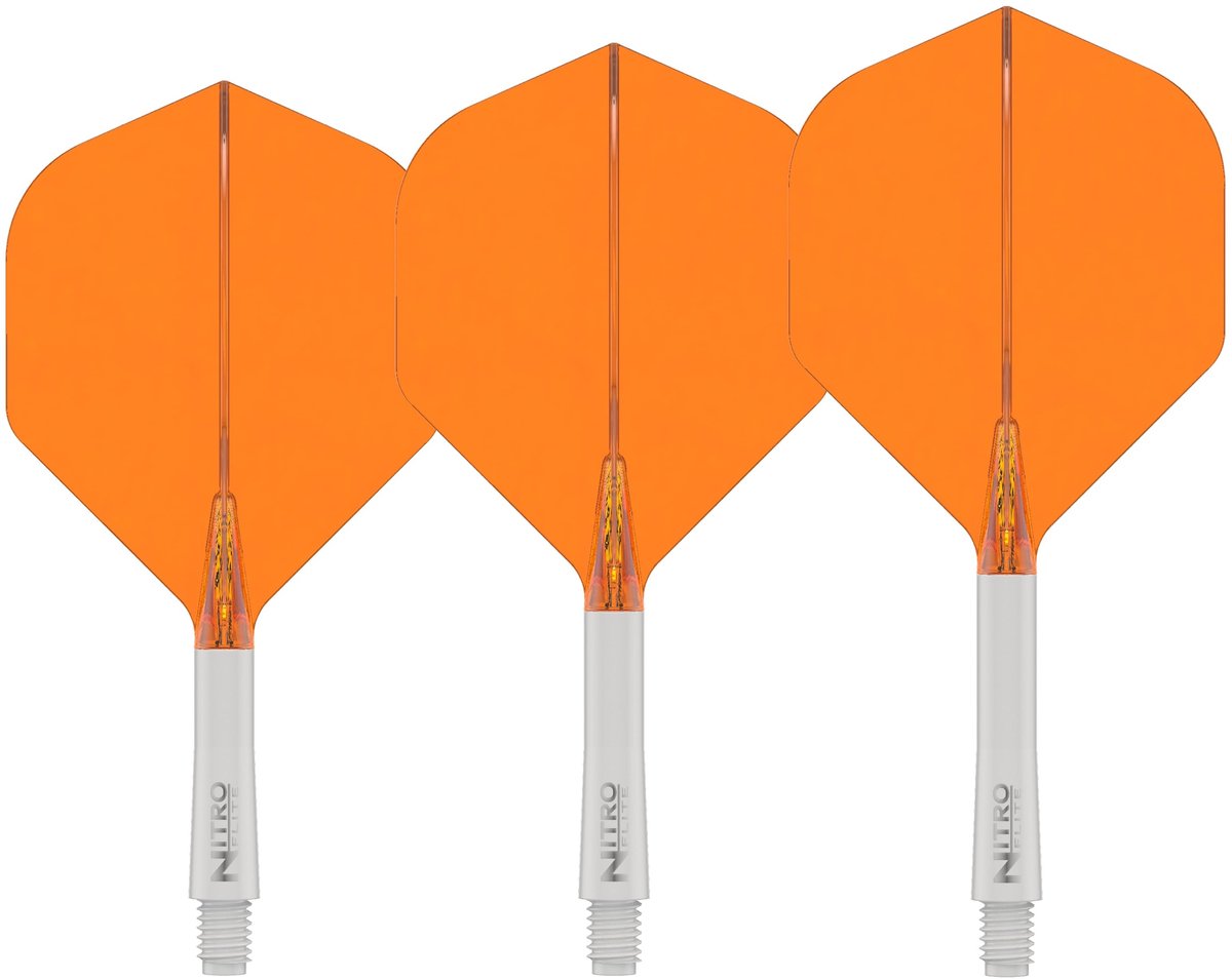 Red Dragon Nitro Flite White and Orange - Dart Flights