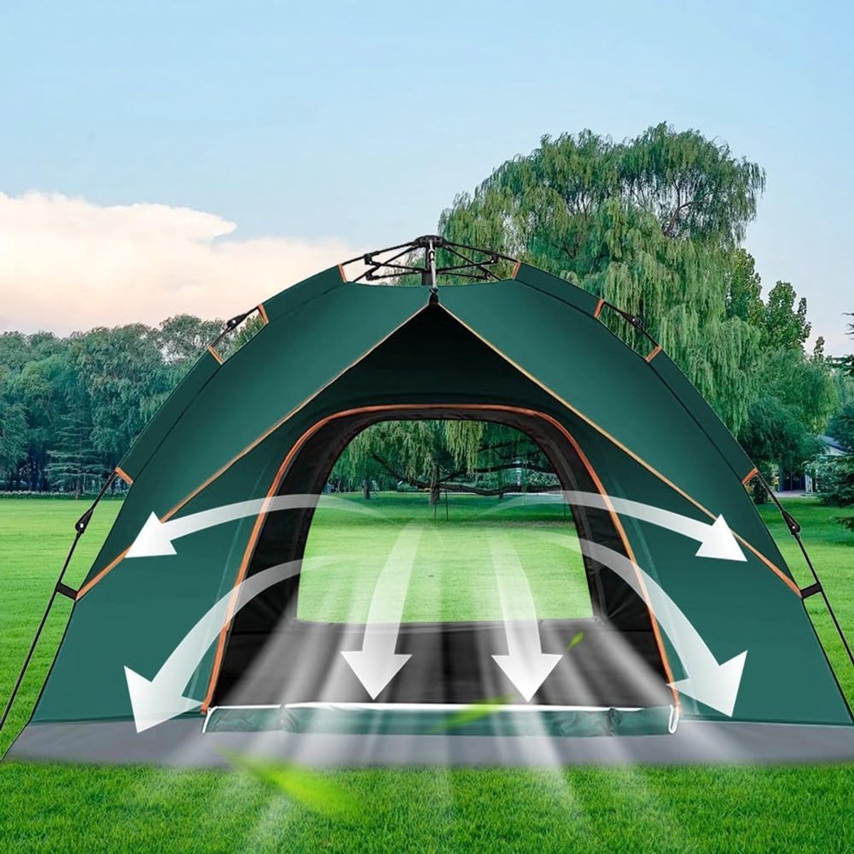 Samen Comfortabel Op Avontuur – Waterdichte 4-Persoons Pop-Up Familie Koepeltent