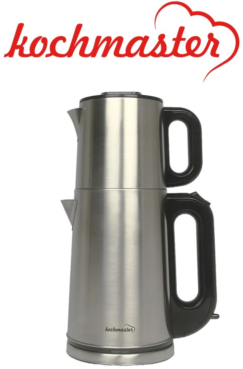 De Efendi Elegance Steel theemaker 1800W - 3 liter - theepot - turkse theepot