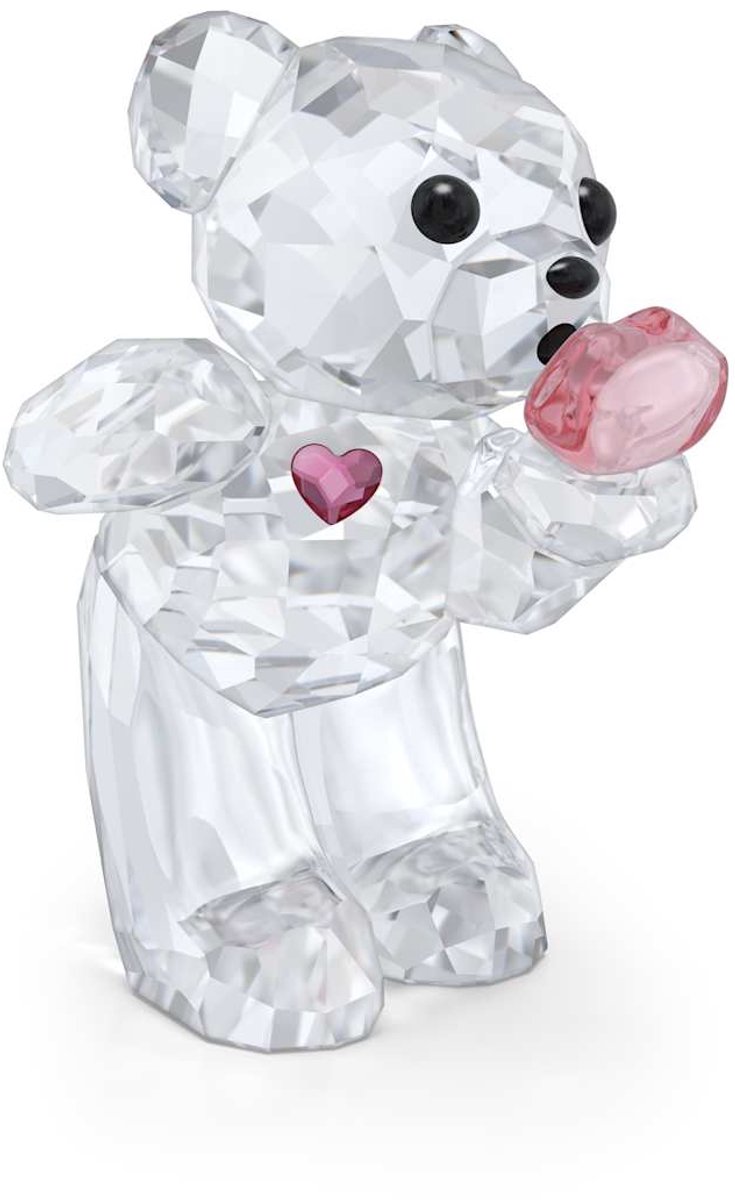 Swarovski Kris Beer een Kus vol Liefde 5720455 Transparant met roze accent