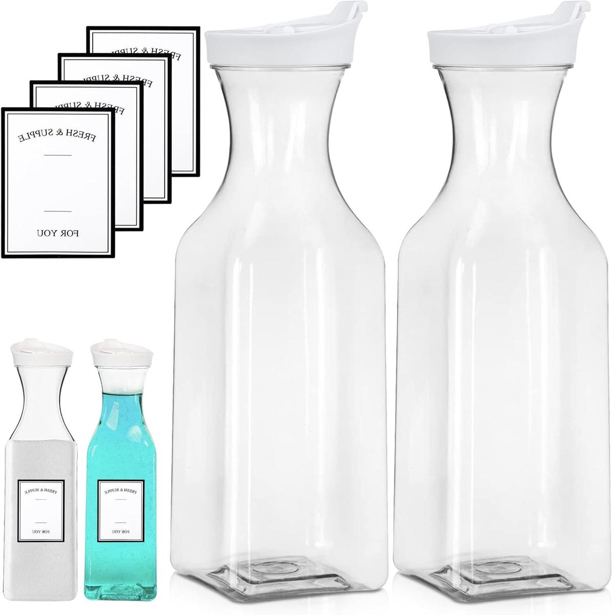 Ronte - Herbruikbare wasmiddeldispenser voor waspoeder - 2 stuks - 1500 ml - doseren - wassen - wasmachine.