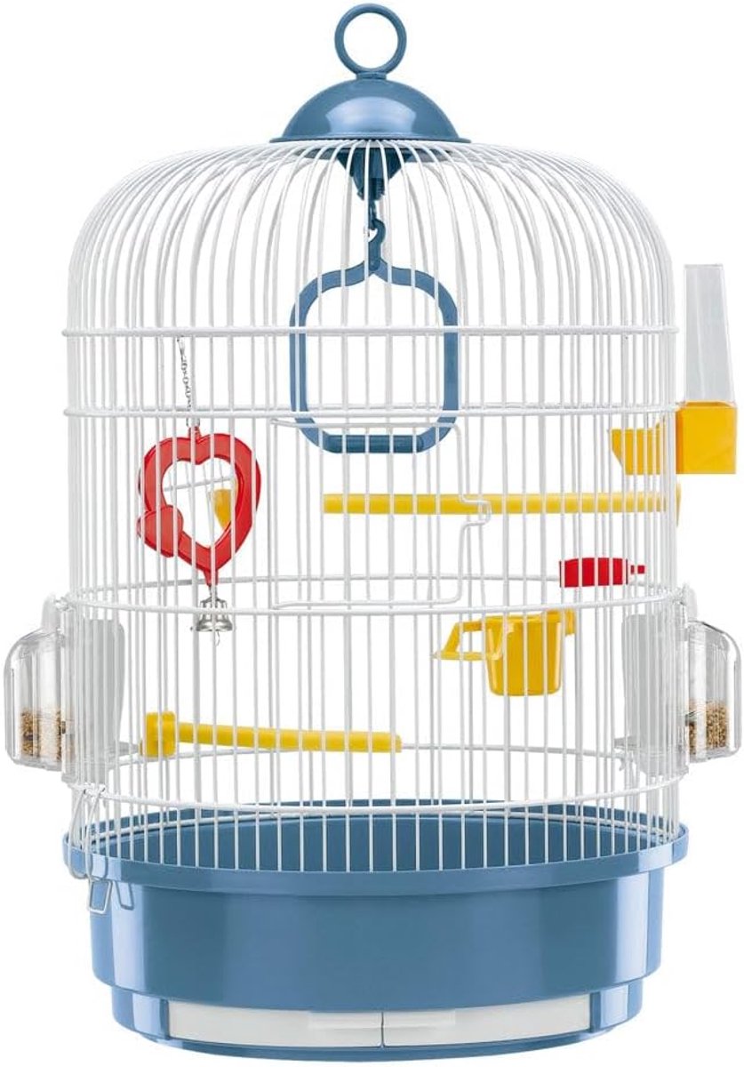 SNJY® Vogelkooi - Vogelkooien voor Binnen - Voederbak Vogels - 32.5 x 32.5 x 49 cm - Meerkleurig