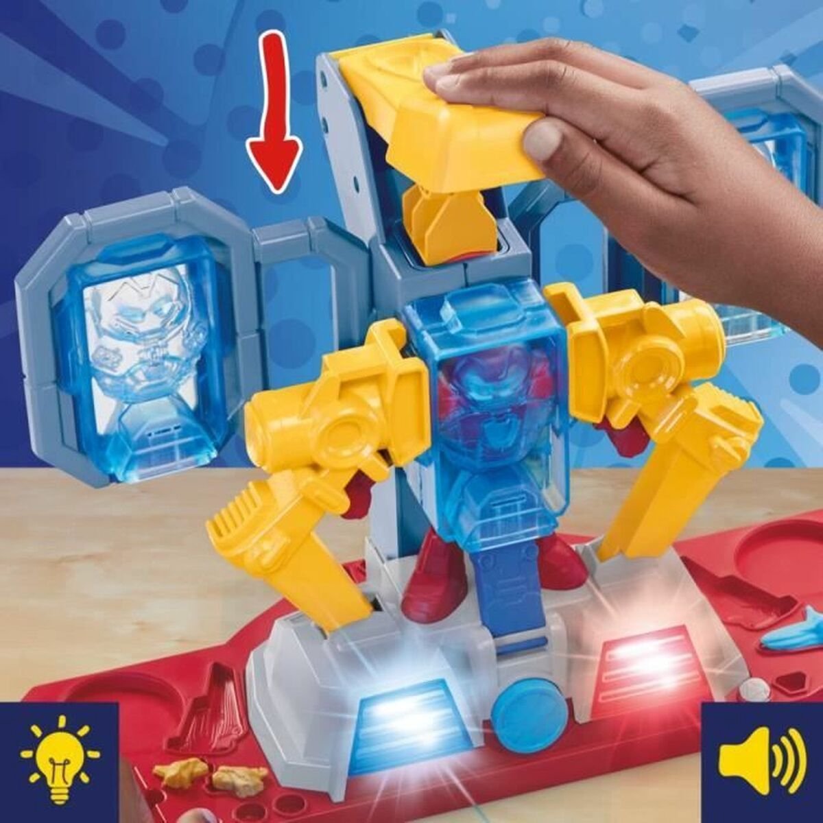 Play-Doh Marvel Iron Man Harnas Laboratorium Speelset - Boetseerklei - Inclusief Iron Man figuur — afbeelding 5