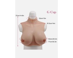 Siliconen borsten- G cup- Nep Borsten- 100% siliconen- 3650 gram -Crosdresser- Travestiet- Cosplay-Breastplate-Travestie- Natuurlijke look- Nep Tieten voor mannen-