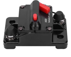 Stroomonderbreker Auto Reset Zekeringhouder Koper Waterdichte Automatische Schakelaar Rood Dc12‑42v Met Waterdichte Beschermende Plastic Kap (100A)