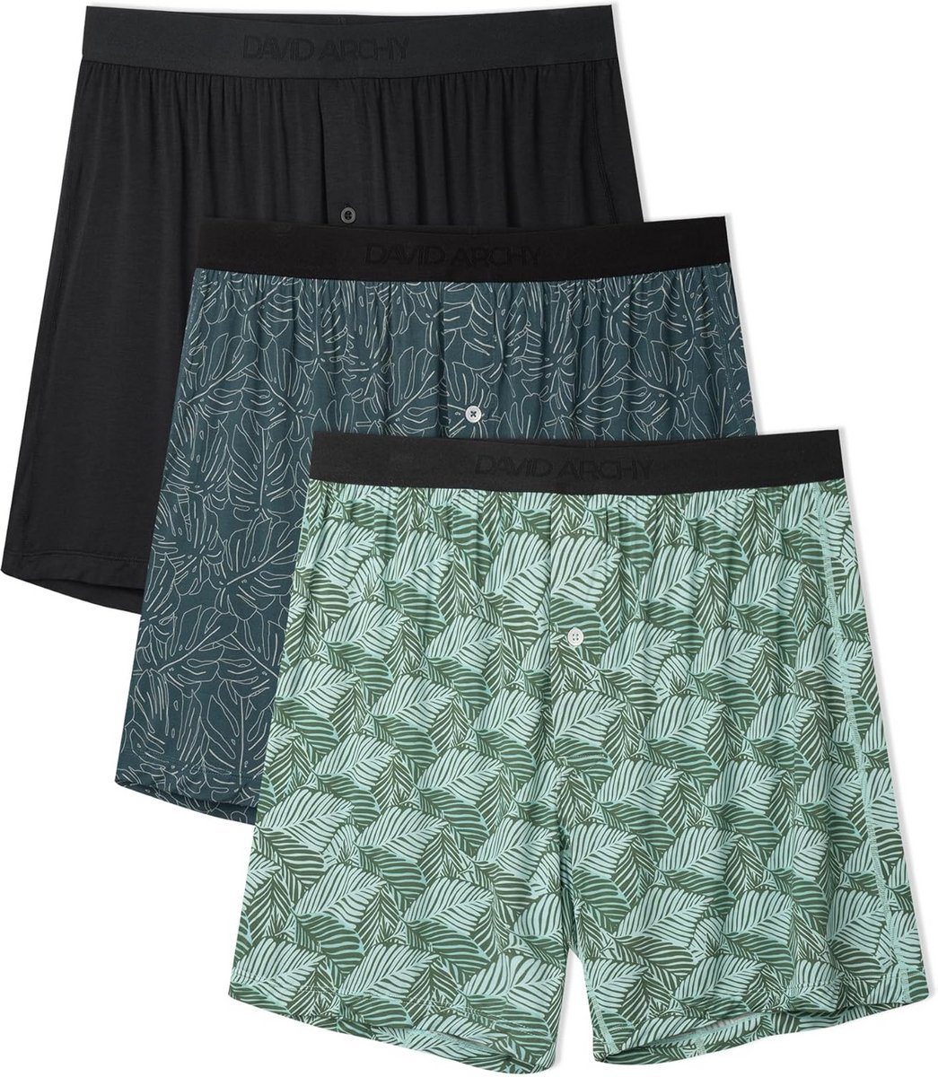 Heren Boxer Briefs met Knoopje en Open Kruis - 3 of 5 Stuks