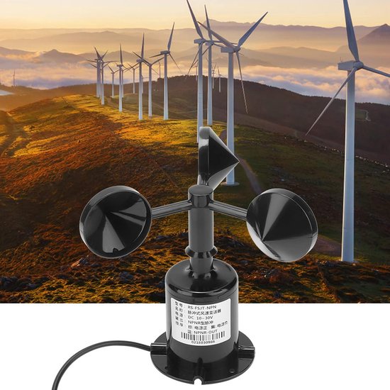 Windmeter Anemometer 0-70 m/s - 3 Cups — afbeelding 2