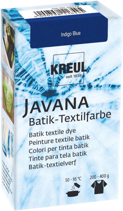 Javana Indigo Blauwe Batik Textile Dye - 70ml tie dye verf