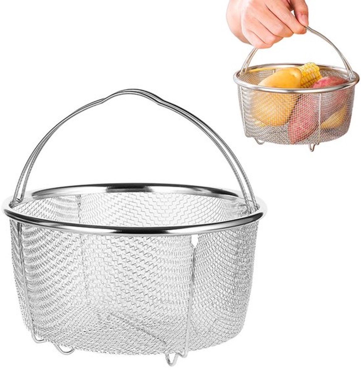 Roestvrijstalen Stoommand 20CM - Voor rijstkoker en frituur - Gezond koken