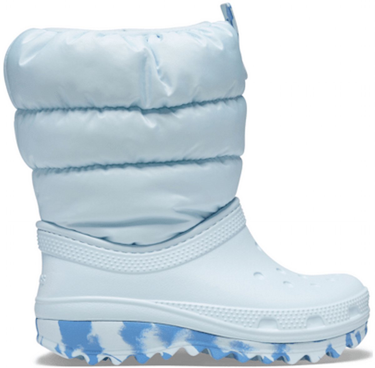Crocs Classic Neo Puff Boot K Mineral US J4 Blauw