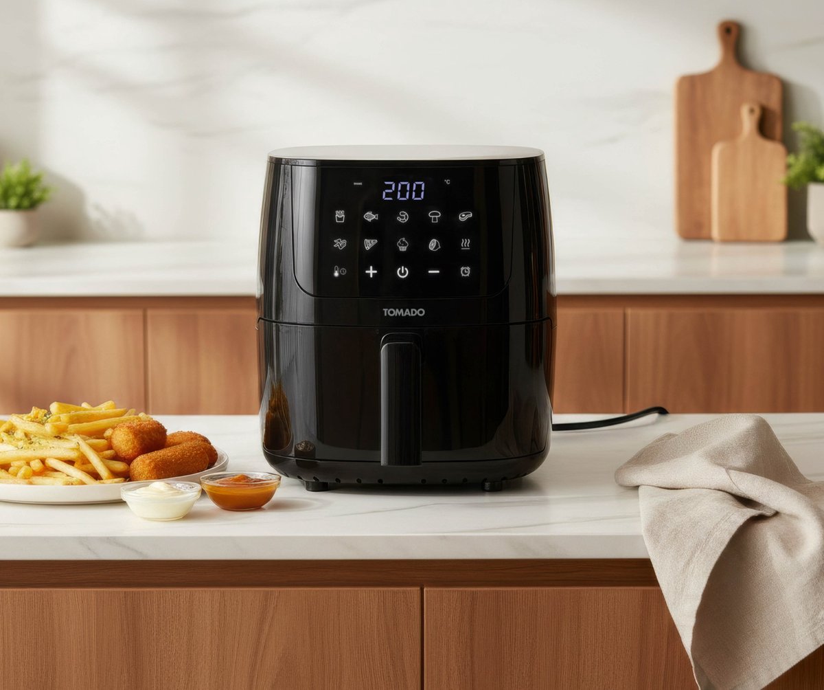 Tomado TAF2002B - Mini airfryer - Heteluchtfriteuse - 2 liter - Digitaal display - PFAS vrij — afbeelding 3