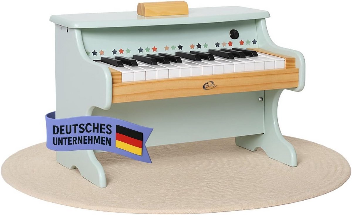 Houten kinderpiano 25 toetsen – muzikaal leerinstrument voor motoriek en auditieve ontwikkeling – compacte houten piano voor peuters en kleuters