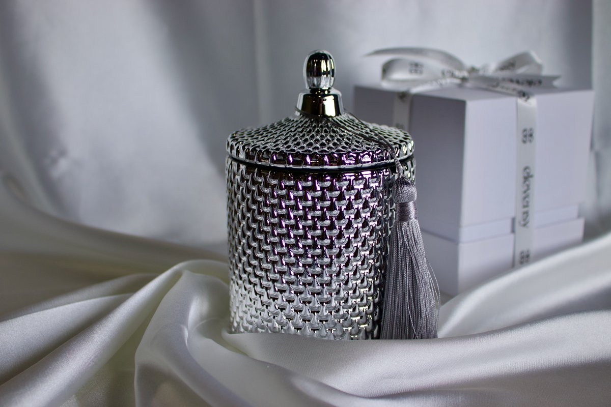 ELEVENSY Luxe Geurkaars 220g - Zilver - Pink grapefruit - 45 Branduren – Sojawas