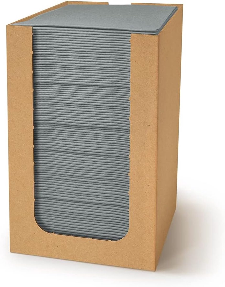 Famanu - Cocktailservetten – 100 stuks 20x20 cm – Grijs – Luxe Tafeldecoratie voor Feesten en Horeca