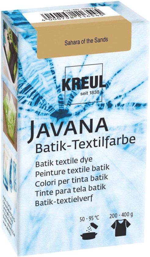Javana Light Brown Batik Textile Dye - 70 ml de peinture tie dye