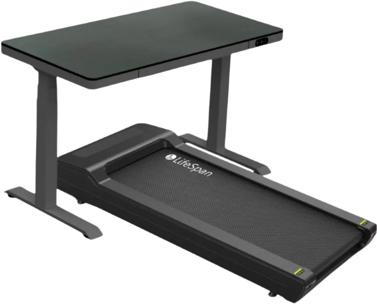 LifeSpan TR1200 Power Loopband met glazen bureau en Smart Console SC130 (zwart)