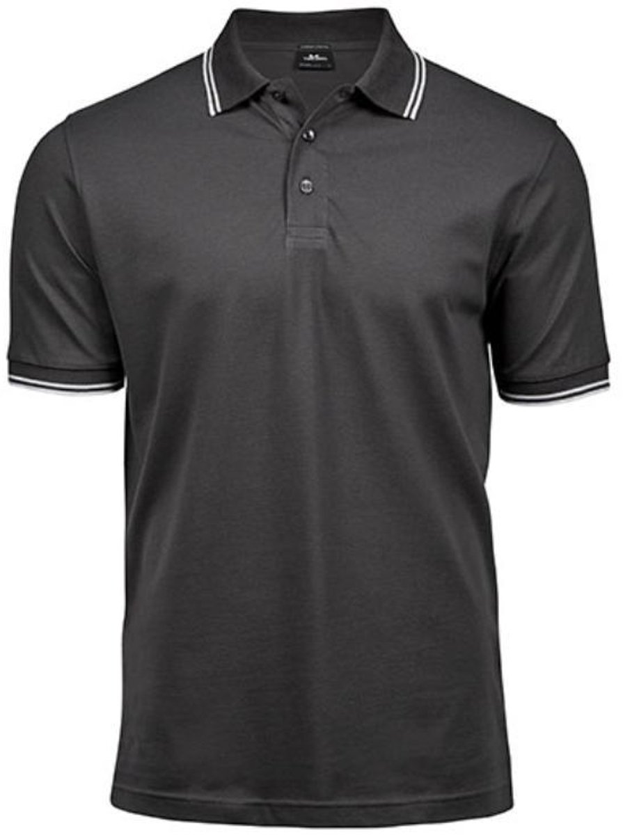 Tee Jays - Men´s Luxury Stripe Stretch Polo - Dark Grey (Solid) - XL