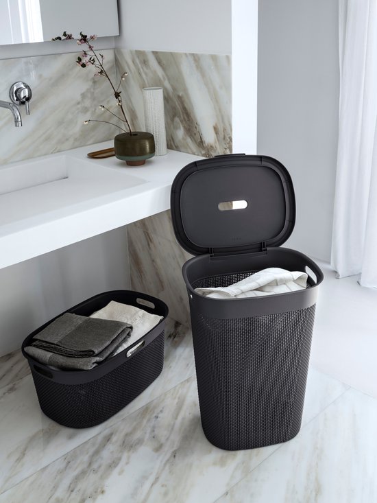 Filo Panier à Linge Gris Foncé 45l 59x39xh27cm