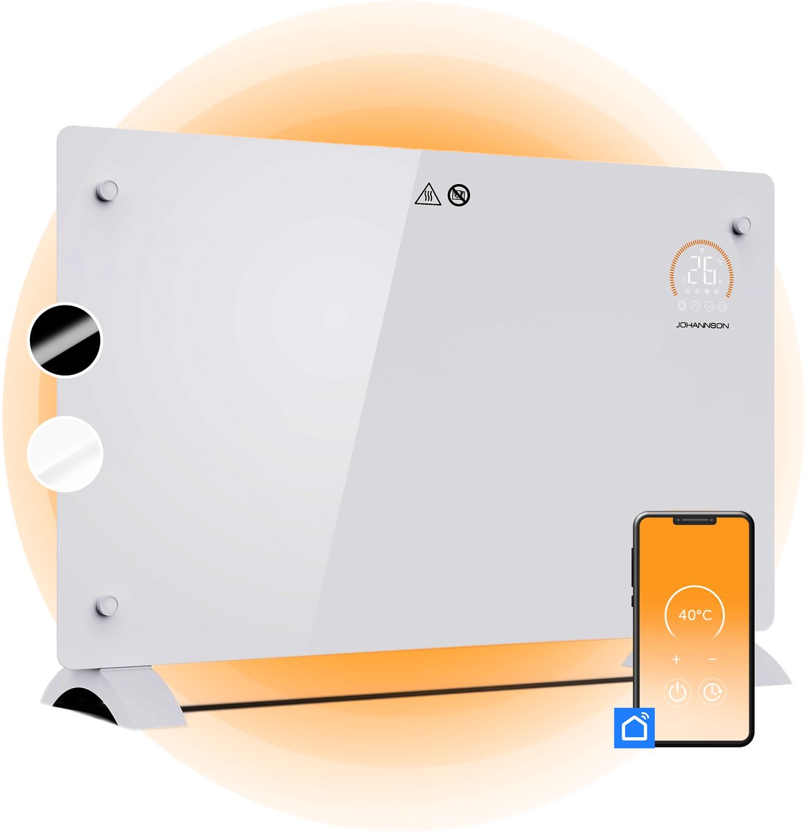 Johannson Elektrische verwarming Aurora 2000W Convectorverwarming