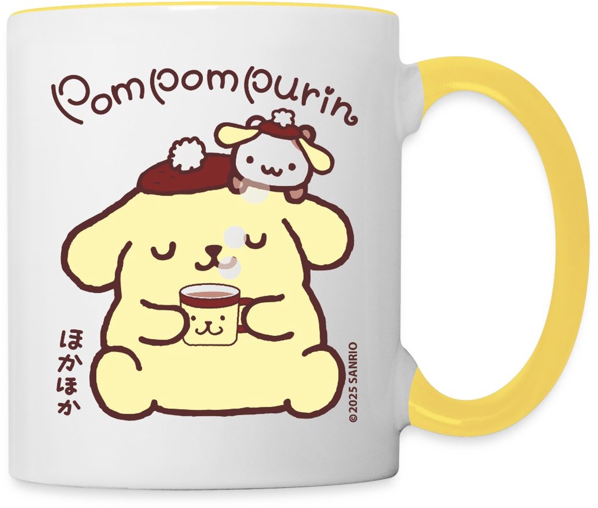 Pompompurin Drinkt Koffie Met Muffin Mok Tweekleurig