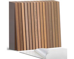 Coloray Plaktegels - Planken met verschillende texturen Zelfklevende Tegels - 20 cm x 20 cm - Bruin Plaktegels - 20 stuks - Vierkant PVC Tegels - Plaktegels Badkamer - Plaktegels Vloer - Vinyltegels Vloer Zelfklevend - Wandtegel Zelfklevend