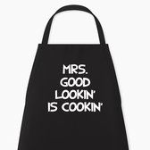 Keukenschort "Mrs. Good Lookin' Is Cookin'" | Origineel Kerstcadeau & Sinterklaascadeau voor Haar