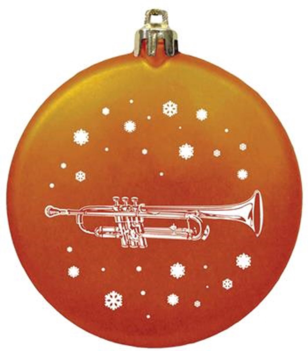 Music Gifts - Kerstversiering trompet - Satijnen textuur - Verschillende kleuren