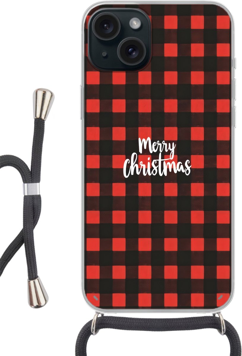 Geruit - Rood - Tekst - Christmas