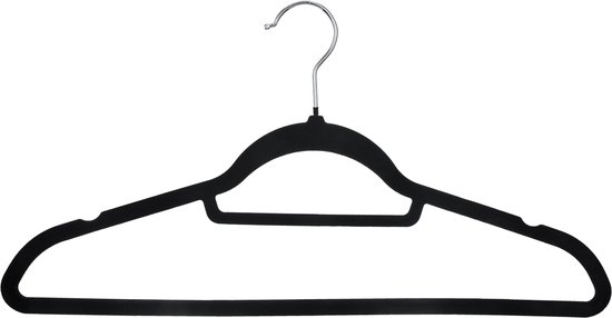 Cintres Monza Home – Antidérapants – Lot de 20 – Zwart noir – Cintres pour pantalons Adultes – Design résistant et fin