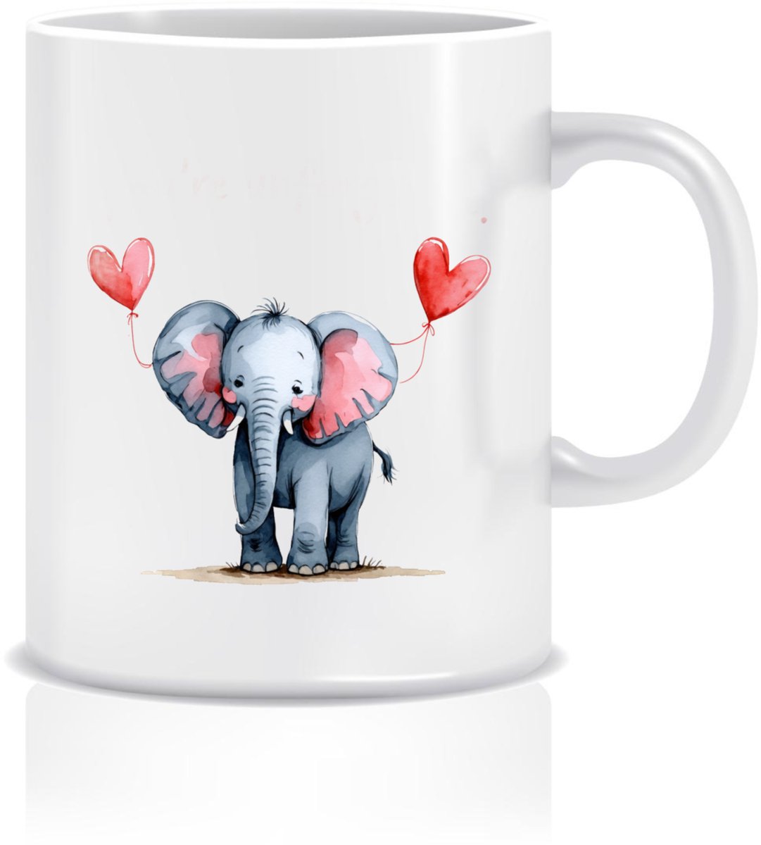 Mok met Liefdevolle Olifant Design - Uniek Cadeau!