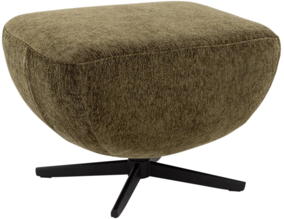 Goossens Saar hocker - Stof - Groen - 53 x 47 x 62 cm
