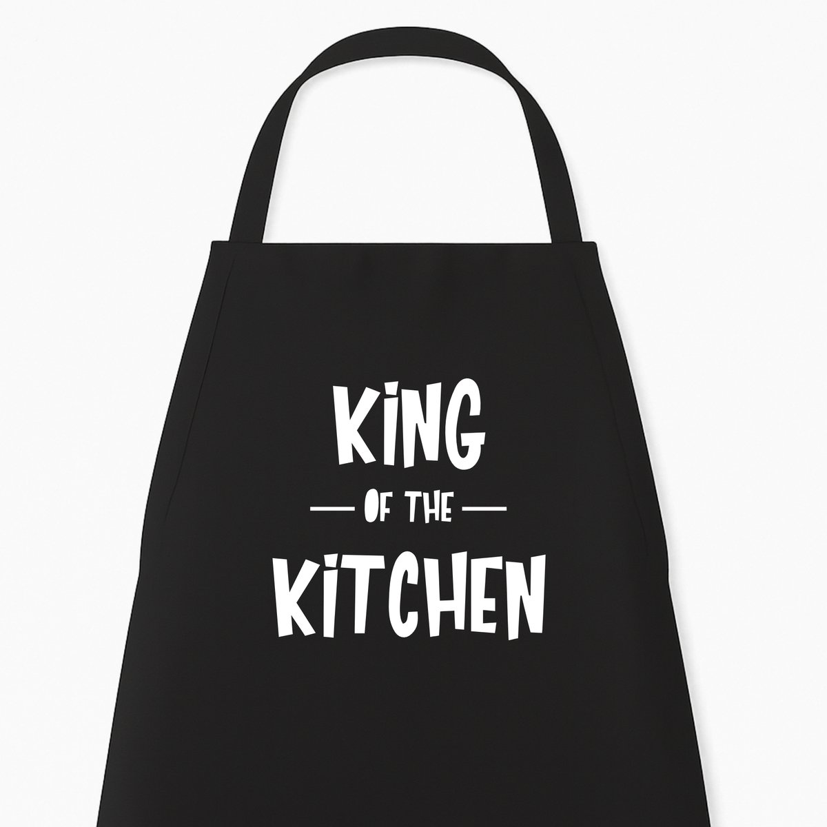 Keukenschort "King of the Kitchen" | Kerstcadeau & Sinterklaascadeau voor Vader | Zwart