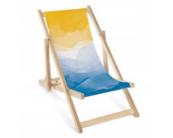 Houten kinderligstoel met zee-opdruk - Comfortabel en duurzaam