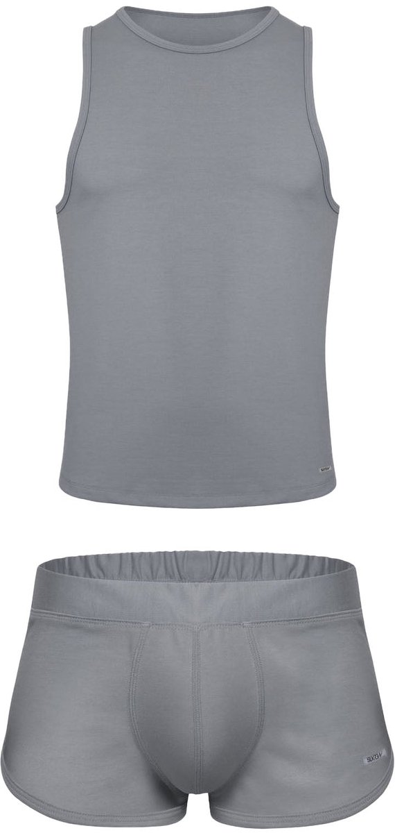 SUKREW 1x Shorts + 1x Vest Multipack Studio Grey - MAAT XXL