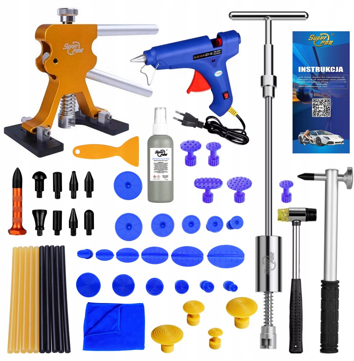 Professionele PDR set met slagtrekker en lijmpistool