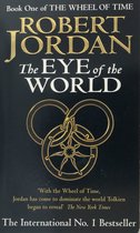 Robert Jordan, The Eye of the World. Texte doré sur fond noir avec un symbole de roue doré. Le best-seller international numéro 1.