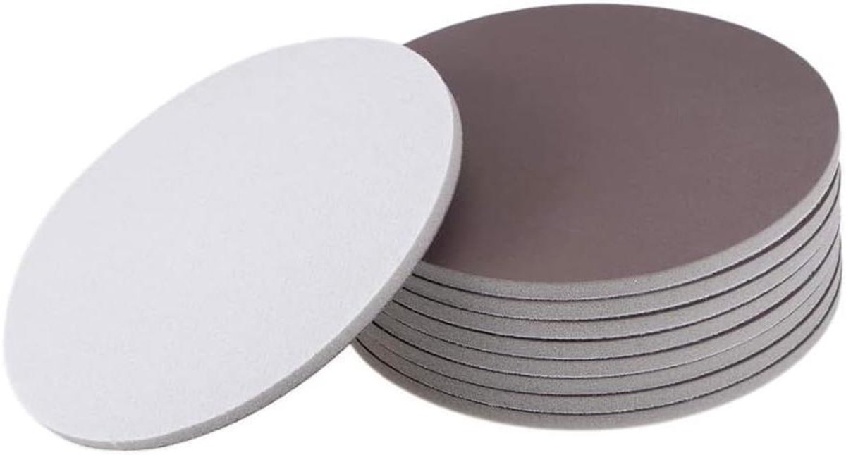 Provento - Schuurpad 6 Inch voor Auto, Hout, Gipsplaten en Metalen - Nat/Droog Schuren - Bruin Korund - 2000 Grit - 9 Stuks