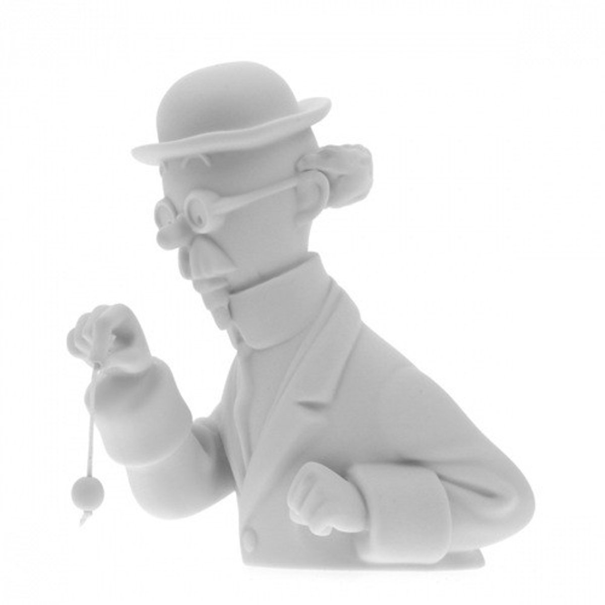 Porseleinen Buste Professor Zonnebloem - Mat - Beeld Tintin - Moulinsart - 2015 - 13 cm