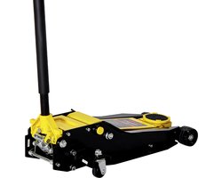 VEVOR Low Profile Car Jack, capaciteit 4 ton, stalen trolleykrik met dubbele zuiger, snelwerkende pomp, hydraulische krik voor multifunctionele sportvoertuigen, hefbereik 100-545 mm