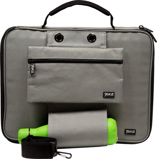 SACOCHE POUR ORDINATEUR PORTABLE - GRIS FONCE - 13.3 pouces avec scratch Révolutionnaire "Fix and Go"