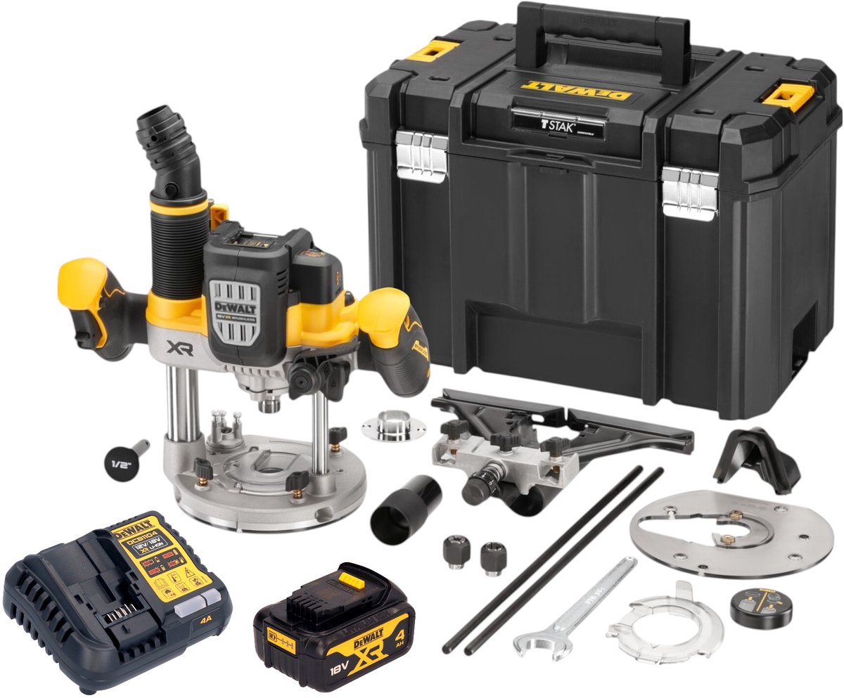 DeWalt DCW 620 M1T accufrees 18 V 12 mm borstelloos + 1x accu 4.0 Ah + lader + TSTAK