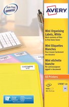étiquette laser Avery 46x11.1mm blanc 100 feuilles 84 étiquettes par feuille AV-L7656-100