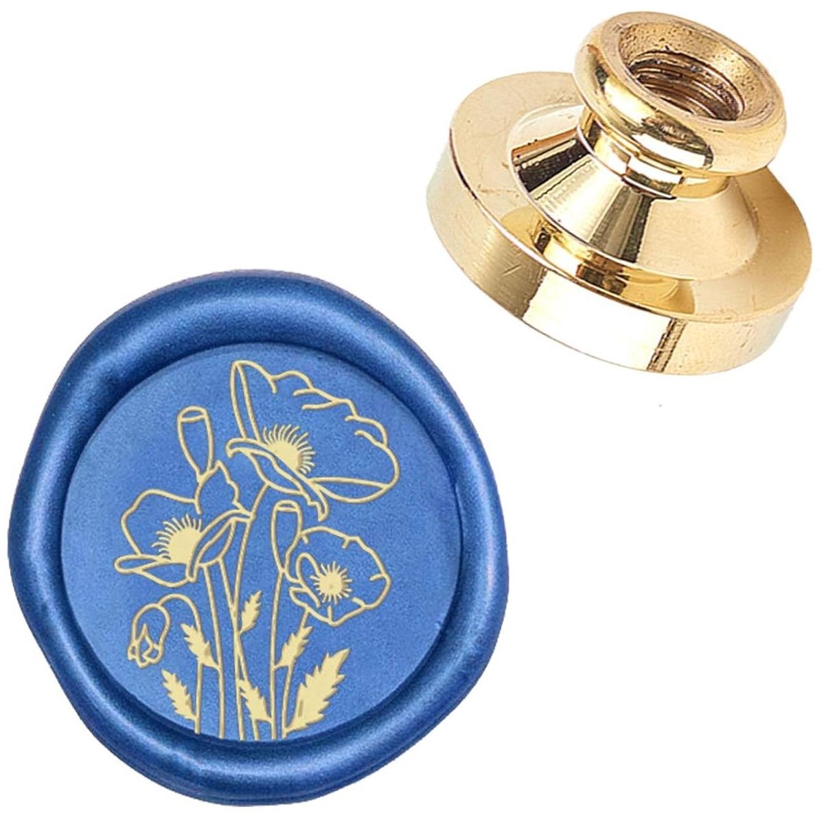 CSGoods - Wax Seal Stempel Klaprozen Messing Stempel Hoofd Creatieve Gift Enveloppen Uitnodigingen Kaarten Decoratie