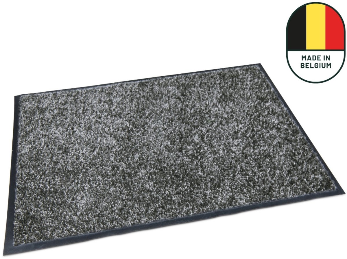 Studio M Deurmat - Deurmat Binnen - Droogloopmat - 60x80 cm - Classic Pro - Donkergrijs - Schoonloopmat - Antislip Deurmat - Extra Sterk - Gemaakt in België