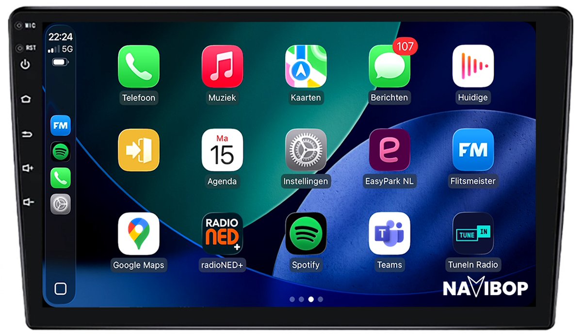 Geschikt voor Ford Transit (2009 t/m 2019) | 9 inch Android 15.0 CarPlay autoradio | Draadloos CarPlay & Android Auto | 2GB RAM + 32GB | Externe microfoon & Achteruitrijcamera (AHD) | Bluetooth & WiFi | NAVIBOP NB-1619 | Bouwjaar 2009 t/m 2019